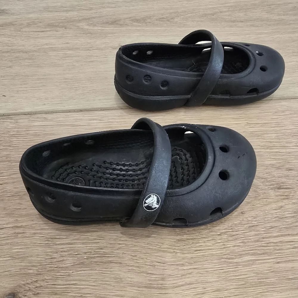 Crocs Baby Toddler Size 4 C Shoes Clogs Kids Water Sandals Slip On Black